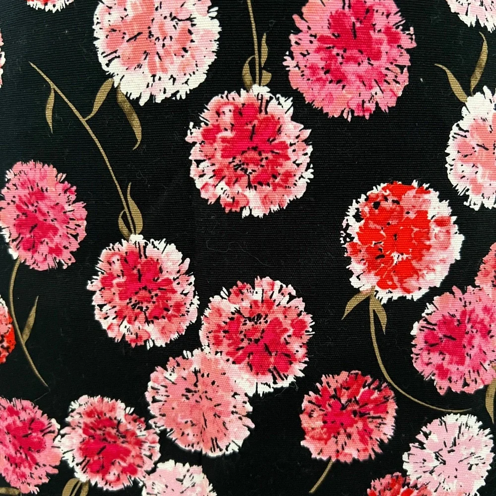 Talbots Black and Pink Floral Pencil Skirt Size: 2 Petite‎ NEW
